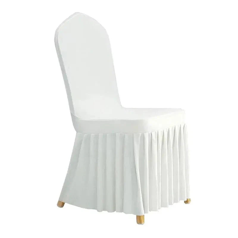 1Pcs Elastic Spandex Universal Chair Cover Skirt Cloth For Hotel Home Modern Wedding Birthday Party Event Dining Seat Decoration SHOWLU FASHION STORE