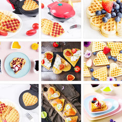 Mini Electric Waffle Maker Non-Stick 350W Compact
