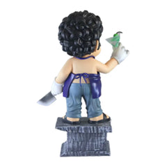 A 16cm PVC action figure of Super Mario dressed as The Godfather, holding a knife and a rose.