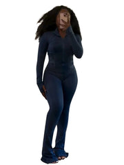 Fall 2024 Women Clothes Two Piece Flared Pants Tracksuits Set Casual Gym Active Wear 2 Piece Set Lounge Womens Matching Sets SHOWLU FASHION STORE