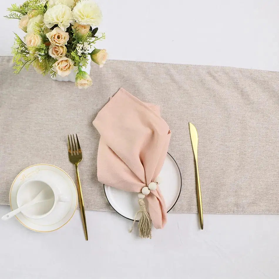 Set Of 12 30x45cm Table Cloth Napkins Cotton Durable Fabric Reusable Uniform Color For Kitchen Dining Easter Wedding Decoration - SHOWLU FASHION STORE