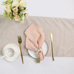 Set Of 12 30x45cm Table Cloth Napkins Cotton Durable Fabric Reusable Uniform Color For Kitchen Dining Easter Wedding Decoration - SHOWLU FASHION STORE