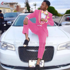 Classic Men Suit Sets Formal Activities Tailor-made Slim Fit Outfits Wedding Elegant Groomsman Costumes Blazer Pants 2 Pieces