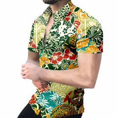 2023 New High Quality Hawaiian Baroque Short Sleeve 3D Printed Men's Shirt SHOWLU FASHION STORE