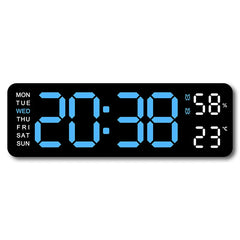 LED Digital Wall Clock Large Display USB Alarm Clock