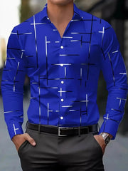 New European and American Style Men's Long Sleeved Spring Shirt Minimalist Line Business Casual Shirt High-End Menswear Clothing
