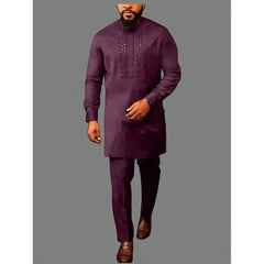 2025 new traditional men's suit luxury gentleman's shirt suit casual travel banquet men's two-piece set fashionable men's suit SHOWLU FASHION STORE