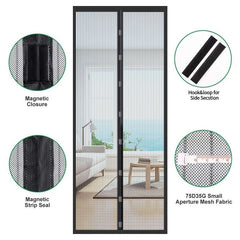 Magnetic Mesh Door Curtain Anti Mosquito Screen Self Adhesive