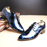 Office Mens Dress Shoes Patent Leather Business Shoe Lace Up Plus Size Man Wedding Shoe Fashion Pointed Toe Men Shoes 2025 New