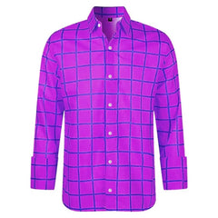 2025 Men's Long Sleeve Shirt Casual Plaid Color Summer New 3D Printed Lapel Shirt Men and Women Fashion Unisex Clothing Tops