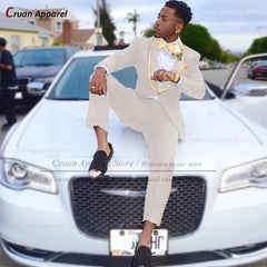 Classic Men Suit Sets Formal Activities Tailor-made Slim Fit Outfits Wedding Elegant Groomsman Costumes Blazer Pants 2 Pieces