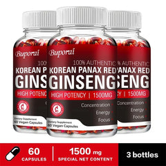 Korean Red Panax Ginseng - Energy, Endurance, Vitality, Performance, Immune Support