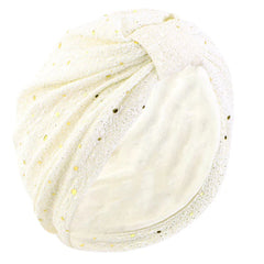 Women's Solid Color Sequin Knotted Turban Hijab Chemo Cap Cancer Hat Hair Loss Headscarf Beanie Bonnet Head Wrap Headband Mujer SHOWLU FASHION STORE