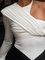 Solid Color Skinny Half Sleeve Sleeve Jumpsuit Female Pure Color Tight Half Sleeve Jumpsuit - SHOWLU FASHION STORE