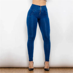 Shascullfites Melody Fit Jeans Full Length Push Up Skinny Slim High Waist Four Ways Stretchable Denim Jeans for Woman Summer SHOWLU FASHION STORE