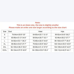 A size chart table for women's pajama sets listing bust, waist, and hip measurements in cm and inches.