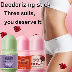 3pcs Rose + Pomegranate + Lavender Deodorant Combination Set, Plant Ingredients, Deep Moisturizing, Gentle Care, Natural Fragrance, Lasting Fragrance, Farewell Odor, Just One Set Let You Have a Different Fresh Experience Ever SHOWLU FASHION STORE