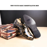 Fashionable And Elegant Men'S Business Pointed-toe Casual Shoes, Large Sizes For Men, Party Shoes With British Style, Crystal And Floral Design. SHOWLU FASHION STORE