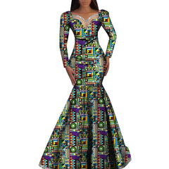 African Women's dress Nigerian Plus Size Traditional Ankara Ladies Elegant Robe Dashiki Female formal long dresses Party Wedding - SHOWLU FASHION STORE