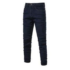 AIOPESON 2023 Autumn Denim Jeans Pants Men Slim Fit Straight Jeans for Men Quality Cotton Business Casual Wear Mens Denim Pants - SHOWLU FASHION STORE