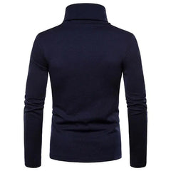 Autumn Winter Mens Turtleneck Sweaters Casual Thermal Long Sleeve Slim Fit Pullovers Stretch Basic Tops Sweatshirt Jumper TShirt - SHOWLU FASHION STORE