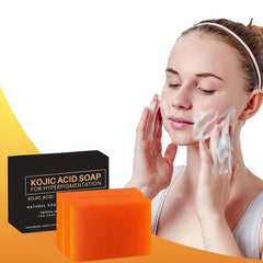 Four Pieces of 100G Kojic Acid Soap, Handmade Gentle Cleansing Soap, Versatile for Bathing And Handwashing, Kojic Acid Handmade Soap. SHOWLU FASHION STORE
