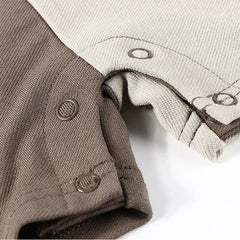 Baby boy romper sleeveless colorblock clothes front buttons opening baby overalls summer clothes short romper round neck - SHOWLU FASHION STORE