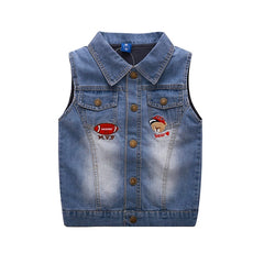 Bear Casual Handsome Fashion Sleeveless Spring and Autumn Children's Clothing - SHOWLU FASHION STORE
