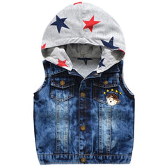 Bear Casual Handsome Fashion Sleeveless Spring and Autumn Children's Clothing - SHOWLU FASHION STORE
