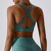 Beauty Back Cross Cloud Sense Tight Yoga Vest Sports Intimates Bubble Wrap with Chest Pad Running Bra Workout Clothes for Women - SHOWLU FASHION STORE