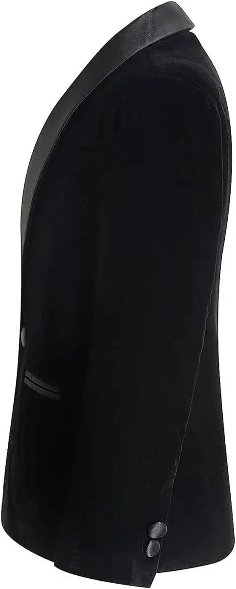 Boys Velvet Blazer Jacket Pants Bowtie 3PCS Photograph Suit Kids 1Year Birthday Dress Children Wedding Performance Evening Set - SHOWLU FASHION STORE