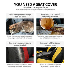 Brand Embroidery Car Seat Covers Set Car Organizer Universal For golf 4 For Citroen C4 For izh 2126 For Hyundai Ai 20 For Honda - SHOWLU FASHION STORE