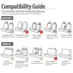 Brand Embroidery Car Seat Covers Set Car Organizer Universal For golf 4 For Citroen C4 For izh 2126 For Hyundai Ai 20 For Honda - SHOWLU FASHION STORE