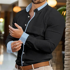 Brand New Boyfriend Shirt Long Sleeve Slim Fit Button Lapel Men's Tops 2024 Fall Fashion 3D Stripe Print Party Shirt S - 6XL - SHOWLU FASHION STORE