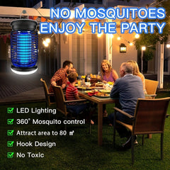 Bug Zapper Outdoor Electric, Mosquito Zapper Indoor, Fly Zapper, Fly Trap, Insect Trap for Garden Backyard Patio, Black - SHOWLU FASHION STORE
