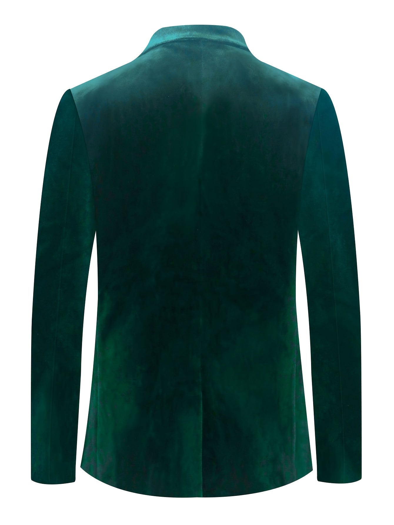 Men's Elegant Velvet Blazer - Royal Blue, Long Sleeve, Double-Breasted with Pockets, Notched Lapel, Perfect for Fall and Winter Formal Events SHOWLU FASHION STORE