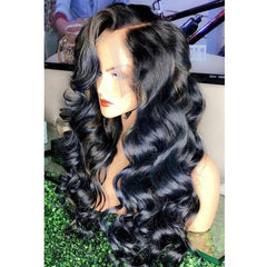 Cheap Virgin Cuticle Aligned Hair Pineapple Wave Natural Color Popular Brazilian Real Human Hair Lace Front Wigs With Baby Hair - SHOWLU FASHION STORE