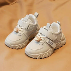 Children Fashion PU Leather Boy Sports Shoes Soft Sole Comfort Kids Running Sneakers Girl Lightweight Sneakers Solid Color Shoes - SHOWLU FASHION STORE