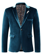 Classic One Button Lapel Suit Jacket - Soft Slight Stretch Polyester Fabric, Loose Fit, Long Sleeve, Polyester Lining - Perfect for Spring and Fall Business Casual Events - SHOWLU FASHION STORE