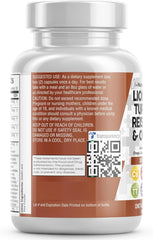 A white bottle of Clean Nutraceuticals mushroom supplement capsules with a brown label.