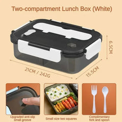 Compartment 1500ML Portable Lunch Box Kids Students Office Bento Box with Fork and Spoon Microwave Food Storage Container - SHOWLU FASHION STORE