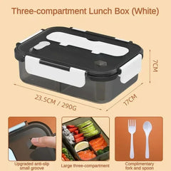 Compartment 1500ML Portable Lunch Box Kids Students Office Bento Box with Fork and Spoon Microwave Food Storage Container - SHOWLU FASHION STORE