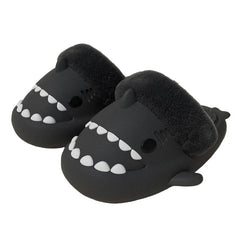 Comwarm Shark Plush Slippers For Women Men Autumn And Winter Warm Cartoon Cotton Slipper Non - Slip Waterproof Outdoor Home Shoes - SHOWLU FASHION STORE