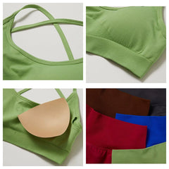 Cross Seamless Brassiere Tight Braces Beauty Back Yoga - SHOWLU FASHION STORE
