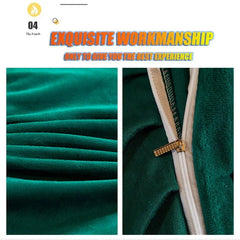 Crystal Velvet Bedspread Plush Lace Bed Skirts Sets Thin Comforter Embroidered Bedding Set with Pillowcases for Queen King Size - SHOWLU FASHION STORE