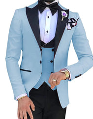Custom Made Terno Slim Groom Tuxedos Wedding Men Suit Terno Masculino (Jacket+Pant+Vest) Mens's 3 Pieces Suits for Men - SHOWLU FASHION STORE