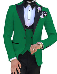 Custom Made Terno Slim Groom Tuxedos Wedding Men Suit Terno Masculino (Jacket+Pant+Vest) Mens's 3 Pieces Suits for Men - SHOWLU FASHION STORE