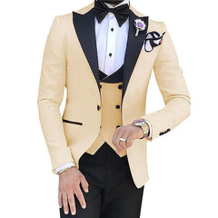 Custom Made Terno Slim Groom Tuxedos Wedding Men Suit Terno Masculino (Jacket+Pant+Vest) Mens's 3 Pieces Suits for Men - SHOWLU FASHION STORE