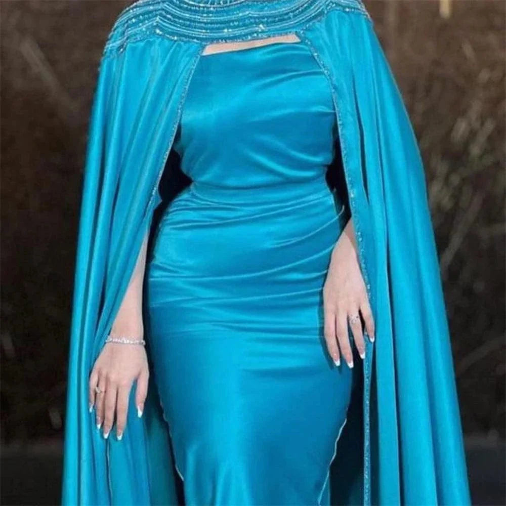 Customized Exquisite High Collar Sheath Celebrity Sequin Fold S Occasion Evening Gown prom dress luxury robe de bal - SHOWLU FASHION STORE