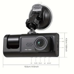 Dash Cam W/ IR Night Vision Loop Recording & 2" IPS Screen 1080P 3 Camera - SHOWLU FASHION STORE